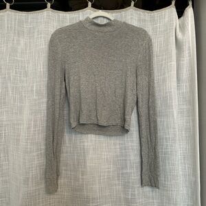 BP Gray Cropped Fitted Hoodie